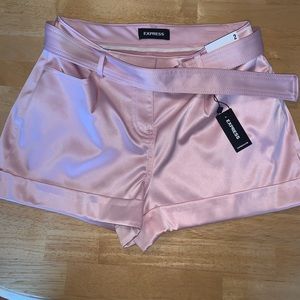 Express Pink Satin Shorts size 2